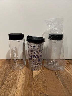 3 Javvy Drinking Vessels for Water or Coffee Set Lot